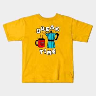 Coffee Break Time Kids T-Shirt